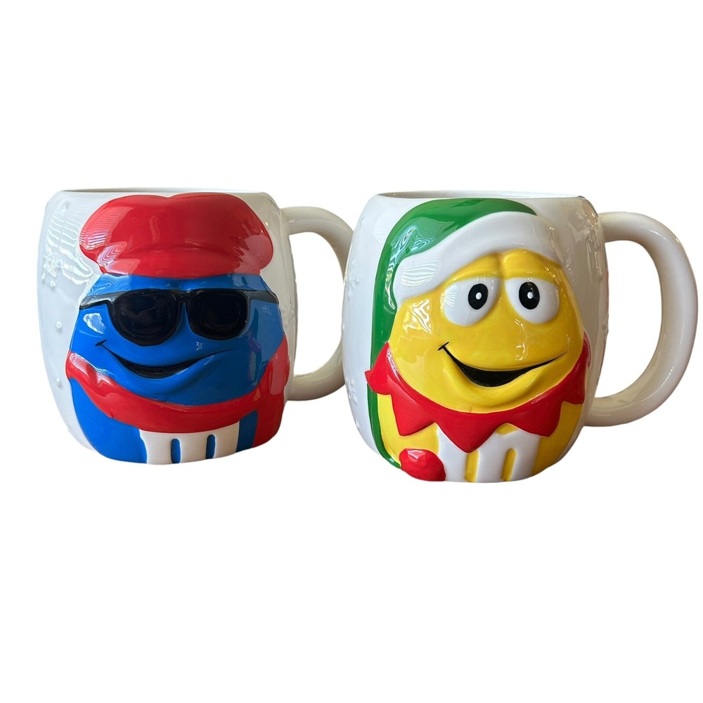 Mars M&M‎ MM Candy 3D Coffee Mug Set Of 2 Character Mugs Large 16oz Galerie READ